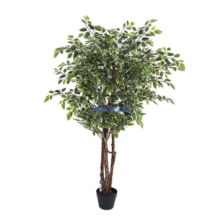 Artificial white edged leaves Tree